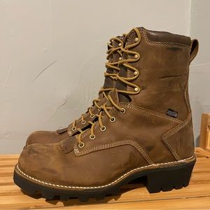 Danner Boots: Men's 15435 Brown Waterproof 8-Inch 400G Insulated EH Loggers